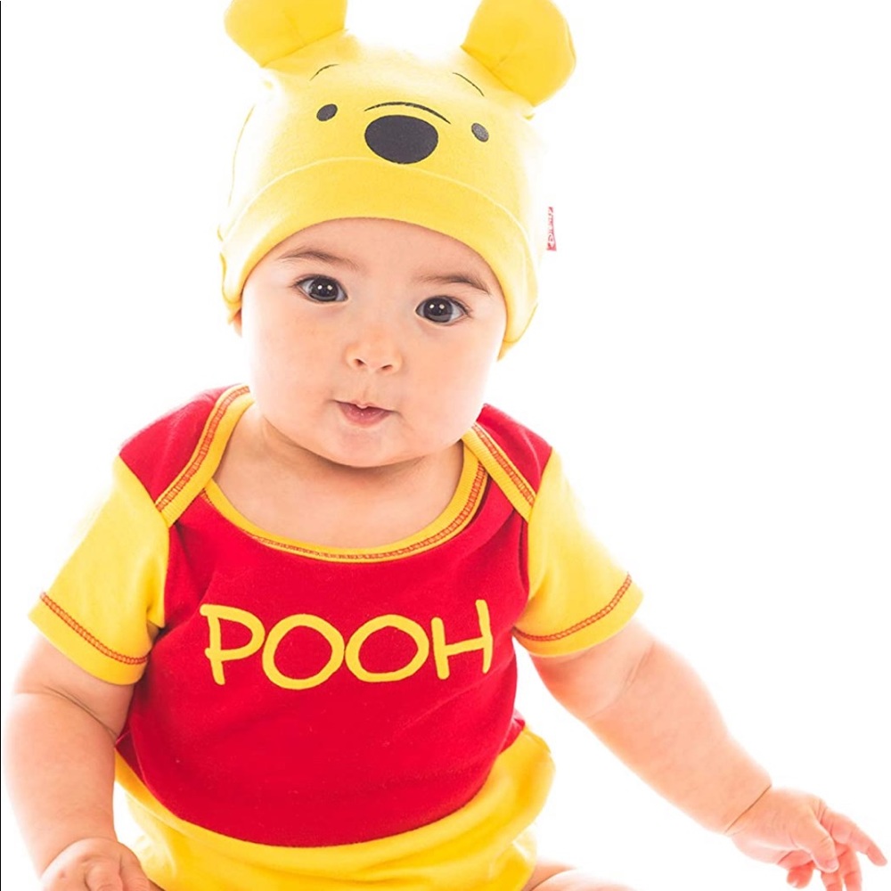 Newborn Winnie the Pooh Onesie & Beanie Halloween Costume